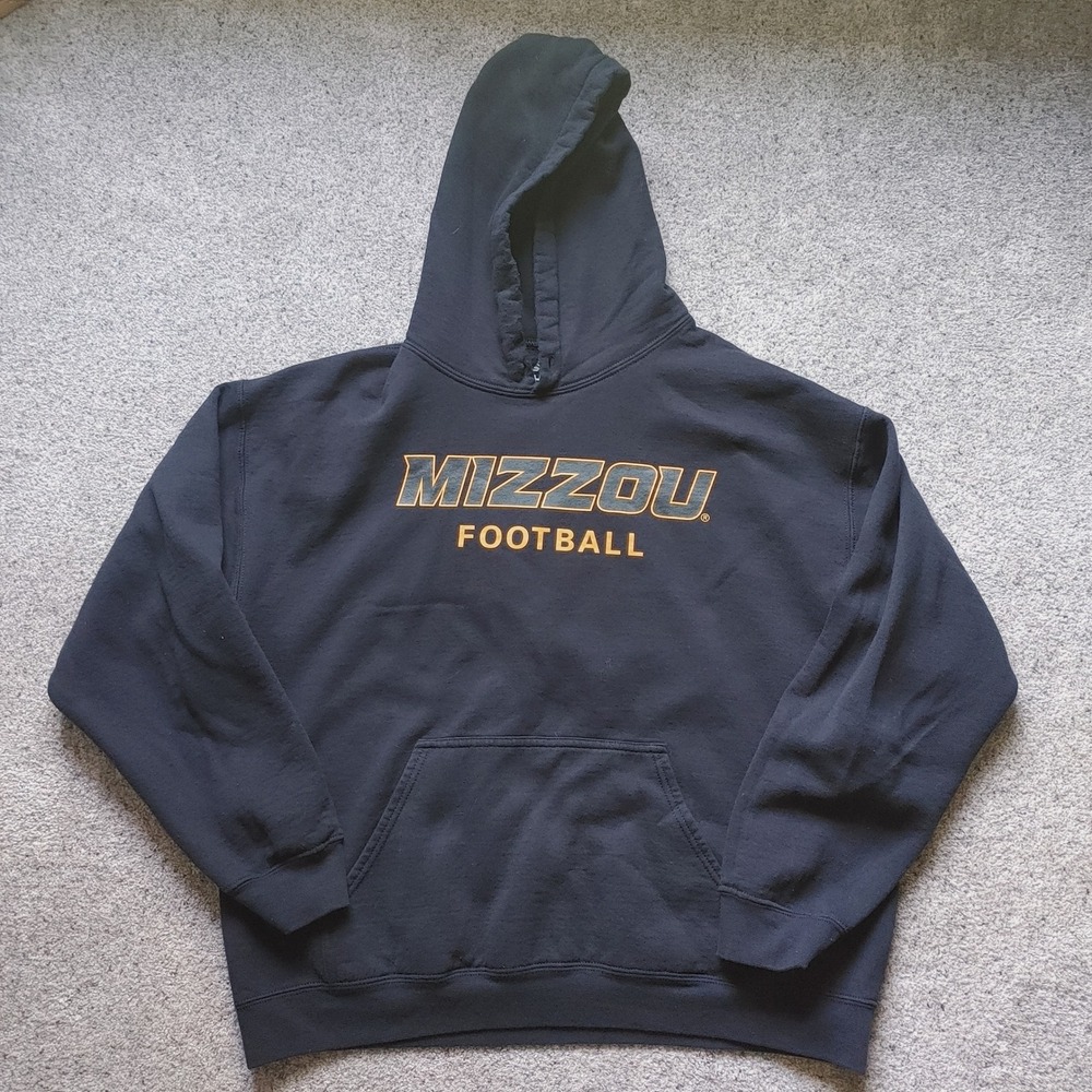 Athletes Thread Mizzou Football Cody Schrader 7 Hoodie Mens Large Black Pullover